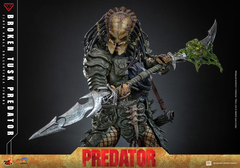 Alien vs. Predator Comic Masterpiece Action Figure 1/6 Broken Tusk Predator 35 cm